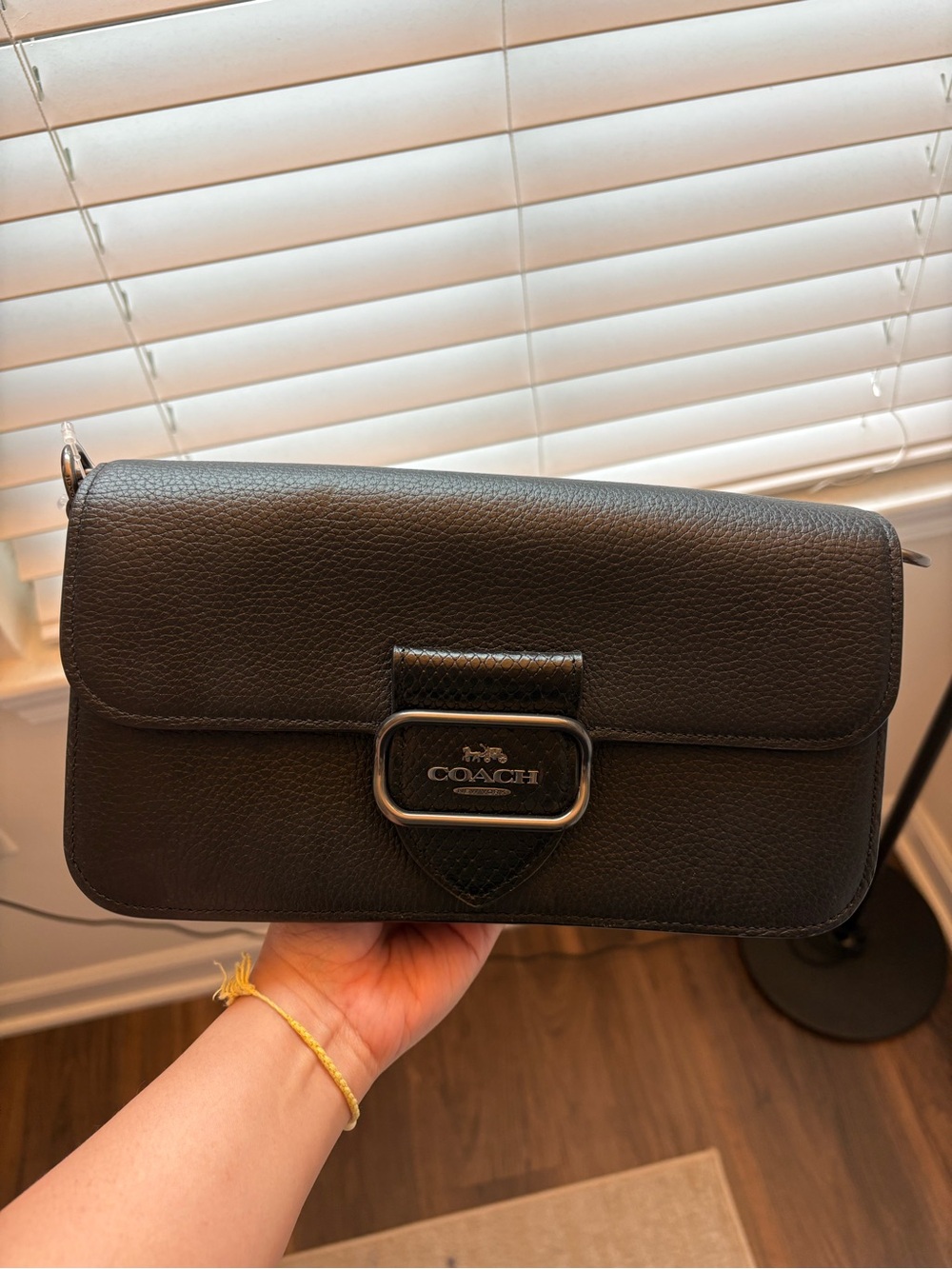 NWT Coach Black Leather Shoulder Bag